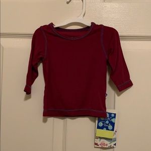 Kickee Pants long sleeve shirt - red - NWT 3-6 mo